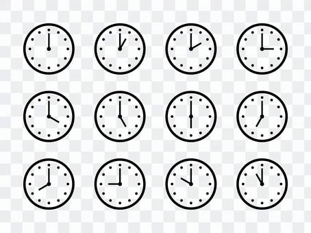 Clock icon set Clock icon set