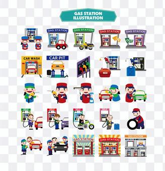 Petrol station illustration Petrol station illustration