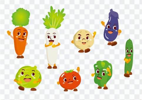 Vegetable character set Vegetable character set