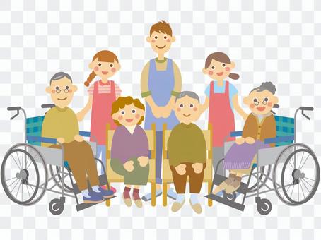 With a caregiver With a caregiver
