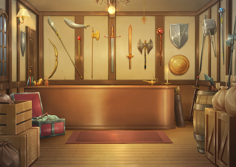 Weapon shop background illustration 03 Weapon shop background illustration 03