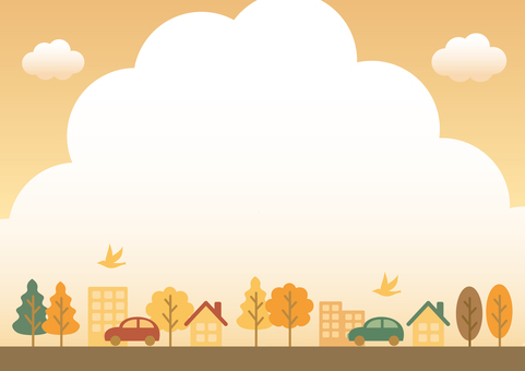 Autumn leaves town Autumn leaves town