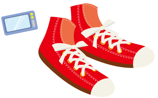 Sneaker and pedometer Sneaker and pedometer