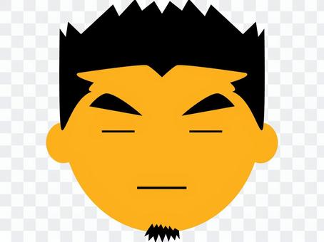 Cut face icon male subtle Cut face icon male subtle