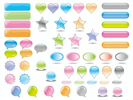 Various clear buttons for web Various clear buttons for web