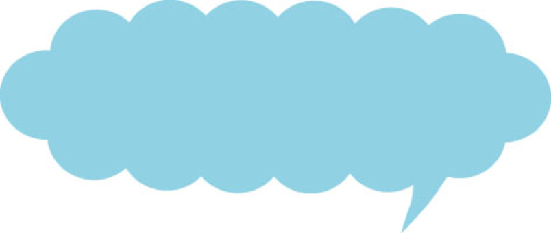 Speech bubbles (horizontally long and light blue) Speech bubbles (horizontally long and light blue)