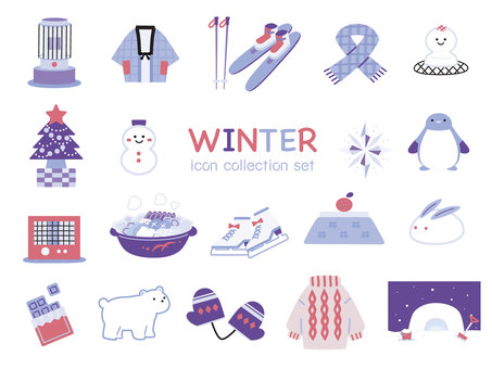 Cute winter icon purple Cute winter icon purple