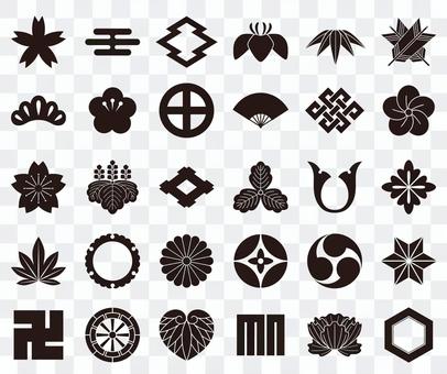 Japanese icon / family crest set Japanese icon / family crest set
