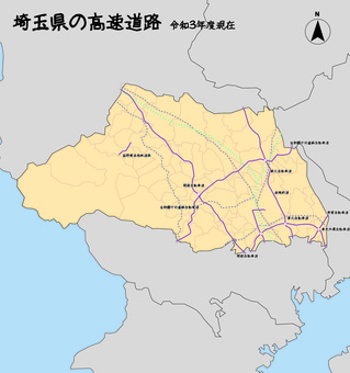 Saitama Prefecture Saitama Expressway Road Saitama Prefecture Saitama Expressway Road