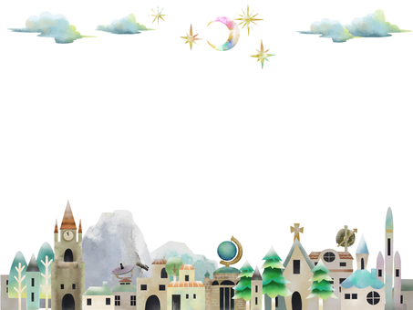Starry city frame Starry city frame
