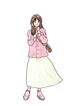 Women's illustration coordination Women's illustration coordination