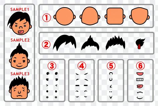 Face parts illustration Face parts illustration