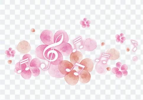Decoration material 078 Illustration of music notation Decoration material 078 Illustration of music notation