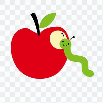 Insect bites that kissed a red apple Insect bites that kissed a red apple