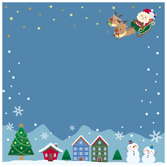 Christmas bright night square frame Christmas bright night square frame
