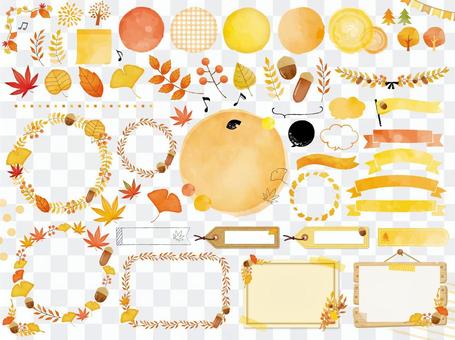 Autumn color frame set (no png character) Autumn color frame set (no png character)