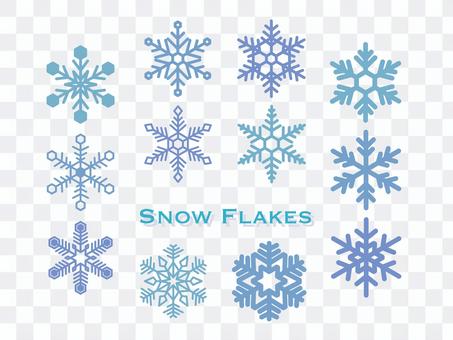 Illustration set of snowflakes Illustration set of snowflakes