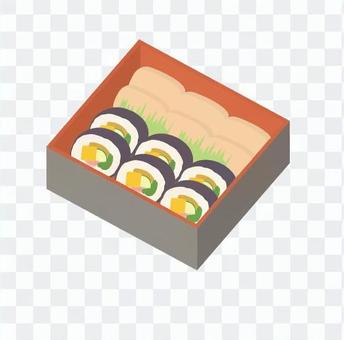 Rolled sushi and Ibaraki sushi Rolled sushi and Ibaraki sushi
