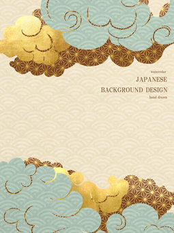 New Year's card Qinghai wave Japan background 23-1 New Year's card Qinghai wave Japan background 23-1