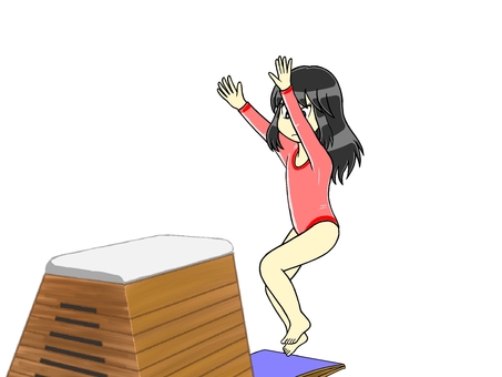 Girl jumping in the vaulting box Part 2 Girl jumping in the vaulting box Part 2