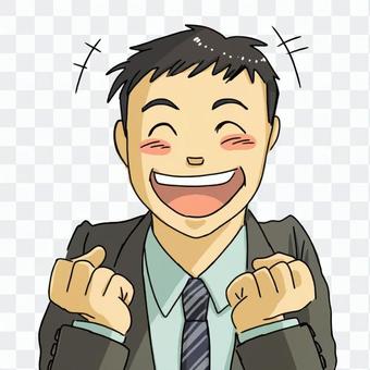 Rejoicing adult male (small) Rejoicing adult male (small)
