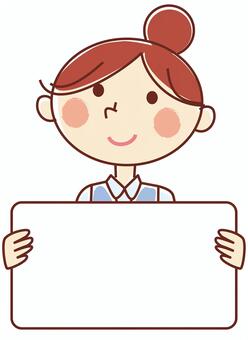 Female company worker (board) Female company worker (board)