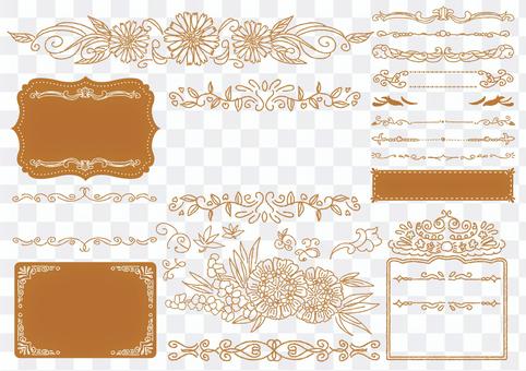 Set material 038 Flower frame set Set material 038 Flower frame set