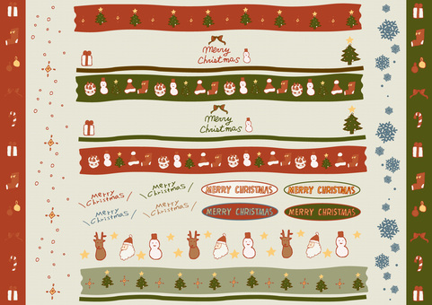 Retro pop hand-painted Christmas set decoration Retro pop hand-painted Christmas set decoration
