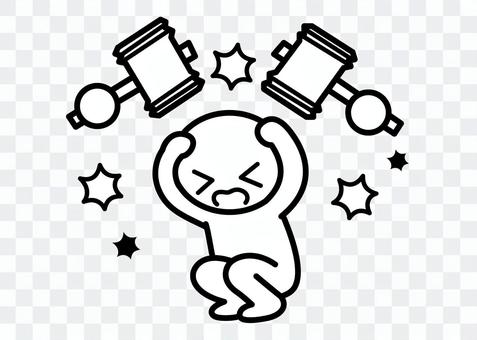 Stickman - beaten up Stickman - beaten up