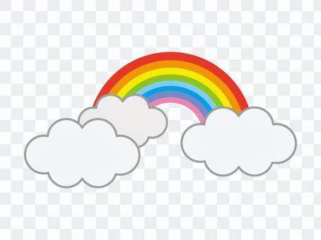 Rainbow and clouds Rainbow and clouds