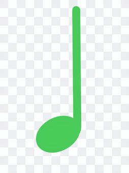 Green quarter note symbol sheet music note Green quarter note symbol sheet music note