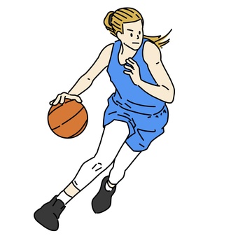 Female basketball player to dribble Female basketball player to dribble