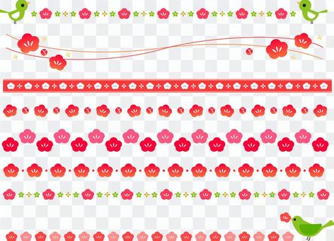 Plum flower line Plum flower line