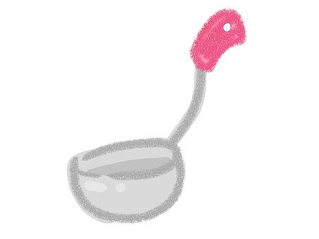 Ladle handwritten style crayon Ladle handwritten style crayon