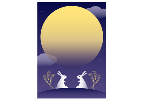 Moon viewing Moon viewing September September rabbit Moon viewing Moon viewing September September rabbit
