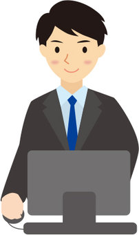 Businessman personal computer Businessman personal computer