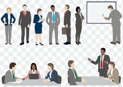 Business people illustration set Business people illustration set
