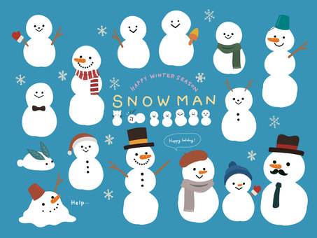 什錦純白雪人 什錦純白雪人