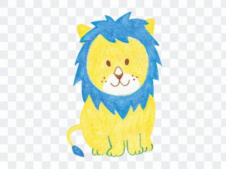 ブルー イエロー ライオン Free Download Illustac