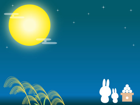 Moon viewing illustration Moon viewing illustration