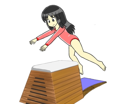 Girl jumping in the vaulting box Part 5 Girl jumping in the vaulting box Part 5