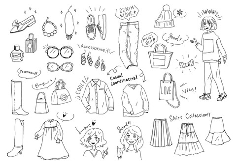 Fashionable fashion illustration Fashionable fashion illustration