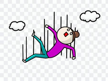 A falling person A falling person