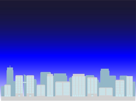 Office buildings lined up with the night sky Office buildings lined up with the night sky