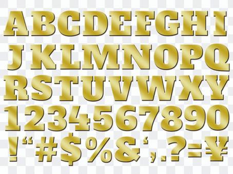 Font gold 3D Font gold 3D