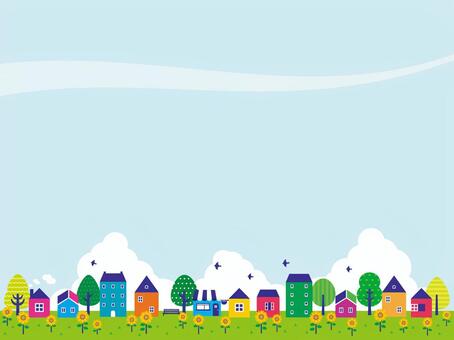 Summer cityscape illustration Summer cityscape illustration