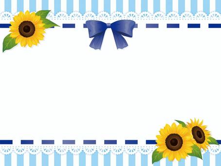 Sunflower and ribbon lace striped background 2 Sunflower and ribbon lace striped background 2