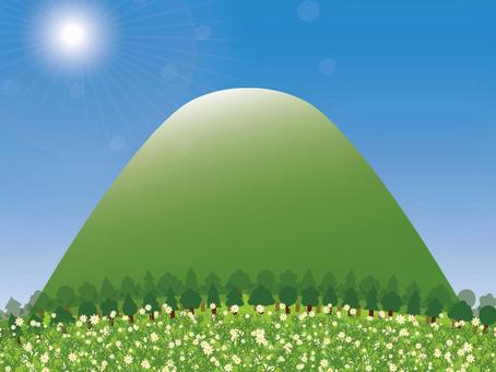 Background of the foot of the mountain of the flower garden · Wallpaper Background of the foot of the mountain of the flower garden · Wallpaper