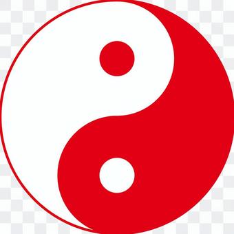 Yin Yang ball _ red white Yin Yang ball _ red white