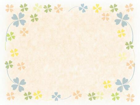 Salmon pink color background · Clover frame Salmon pink color background · Clover frame